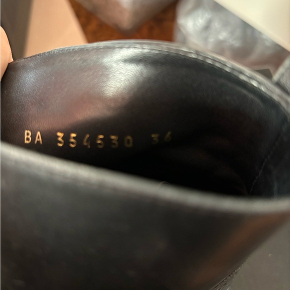 SAINT LAURENT Patti black leather army lace-up combat ankle boot 36 - Picture 8 of 8